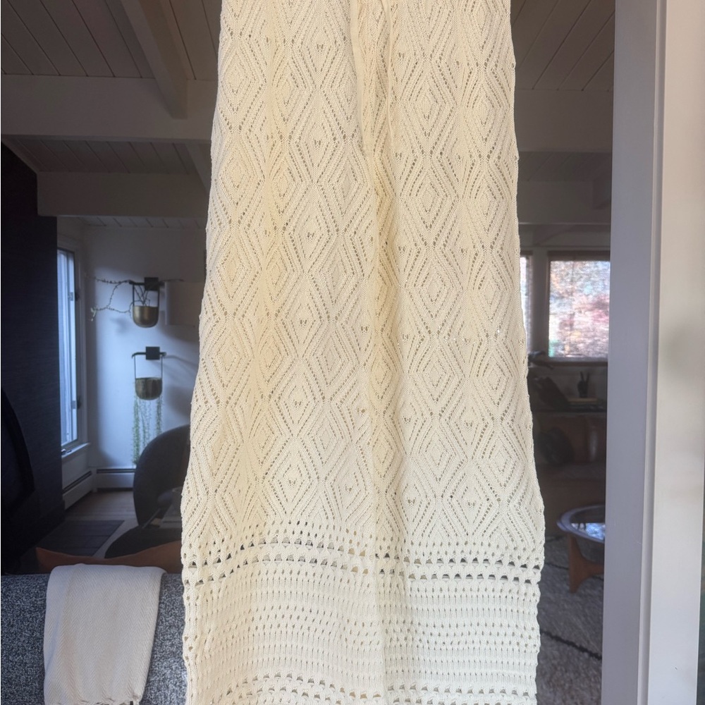 NEW WITH TAGS Elegant Cream Knit Pants: great for coverups!